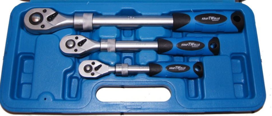 1/2"+2/8"+1/4" Teleskop Ratsche Set 3-teilig