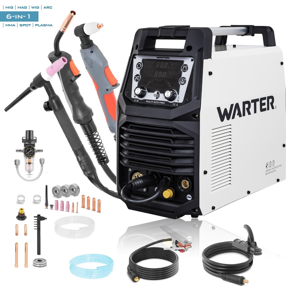 WARTER MULTI-200 PRO Kombigerät 6-in-1 Schweißgerät & Plasmaschneider