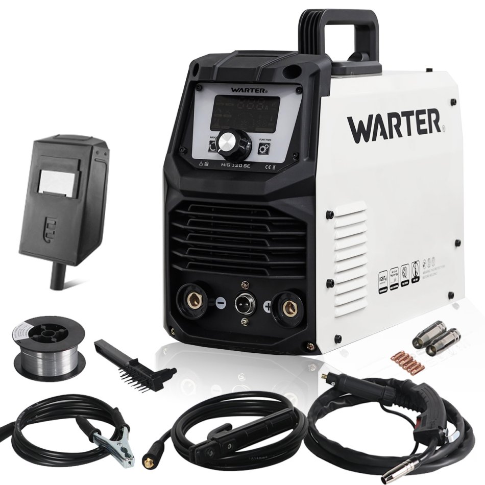 WARTER FLUXMIG-120 Kompaktes 3-in-1 Inverter-Schweißgerät für MIG, MMA & DC Lift-TIG