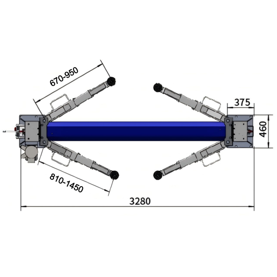 2 Säulen Hebebühne Halb. Autom. RETTER RTH-2042-Trendline 4.2 T