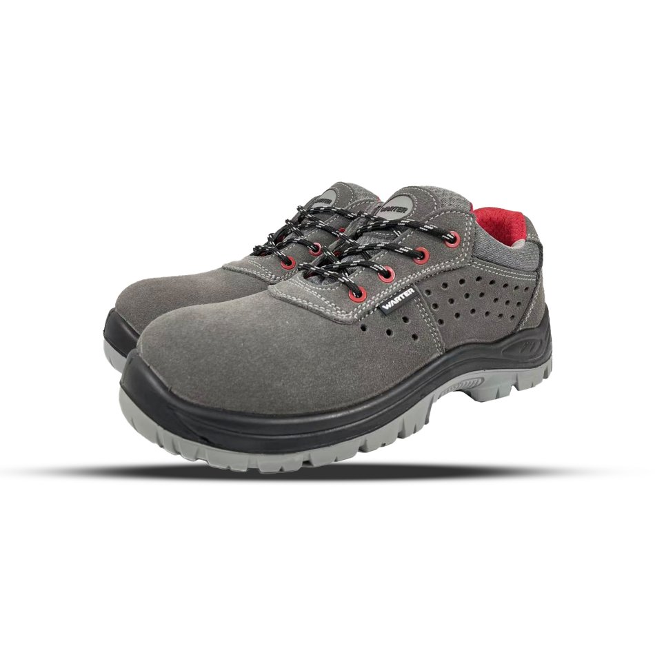 WARTER REVUEL Sicherheitsschuhe S1P – Leichte Halbschuhe mit Stahlkappe & Durchtrittschutz Bequeme Sohle EN ISO 20345