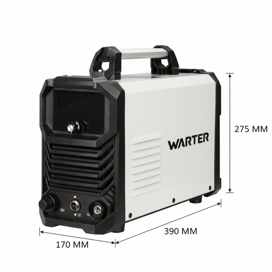 WARTER CUT-50 PRO Plasmaschneider – 50A IGBT Plasmaschneidgerät mit HF Pilotzündung und Zubehörset