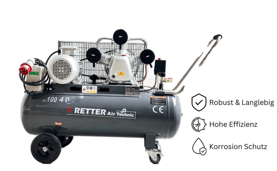 RETTER RT3100+ Kompressor 100 L / 10 Bar