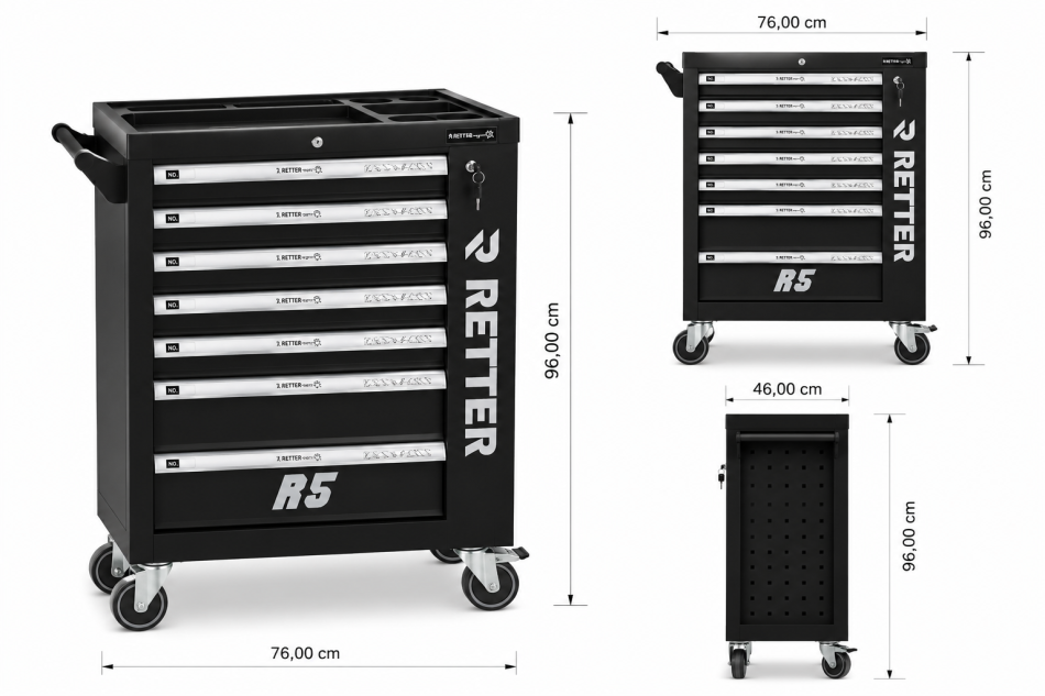 Werkzeugwagen R5 mit Werkzeug 7 Schubladen