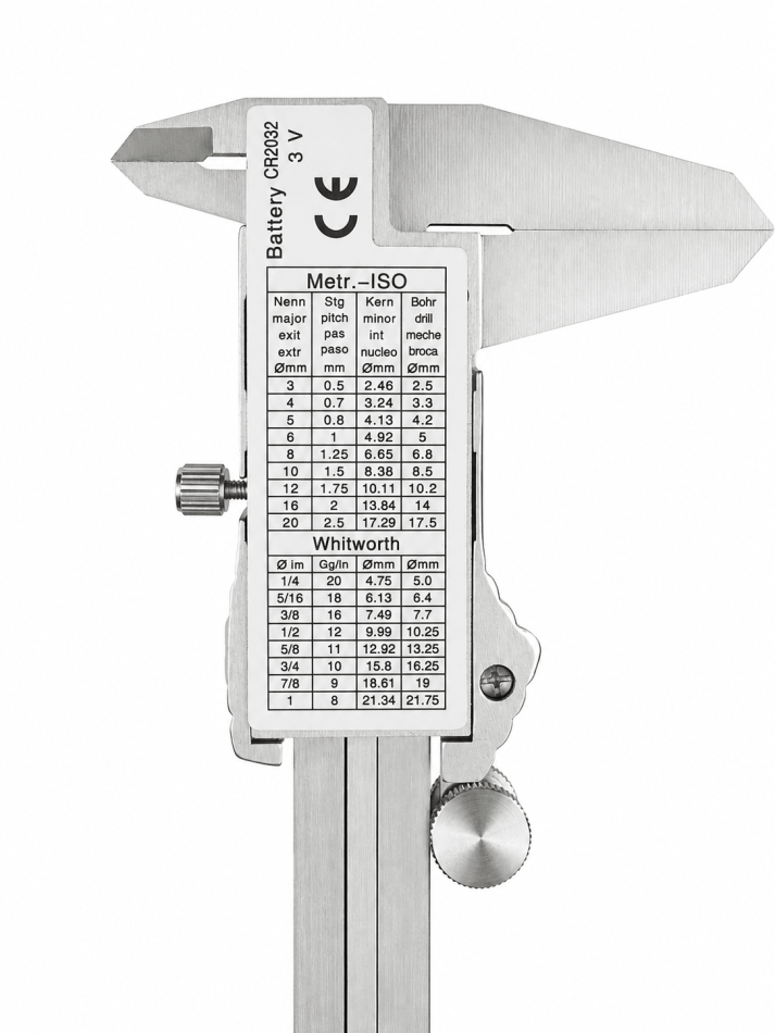 Digital-Messschieber 150 mm aus Edelstahl Präzision auf 0,01 mm