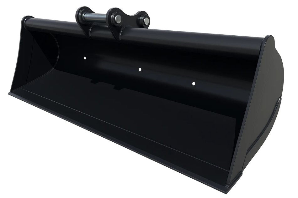 Grabenräumlöffel 1000 mm starr für Minibagger 1.5 bis 2 t – ohne Zähne, Schnellwechsleraufnahme