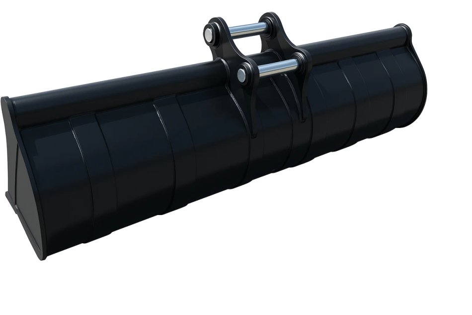 Grabenräumlöffel 1000 mm starr für Minibagger 1.5 bis 2 t – ohne Zähne, Schnellwechsleraufnahme
