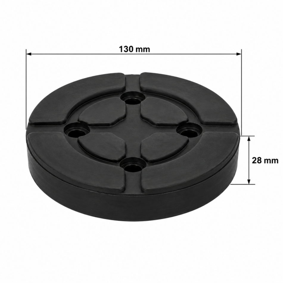 Gummiauflage 130 mm x 25 mm für KFZ-Hebebühnen | Auflageteller