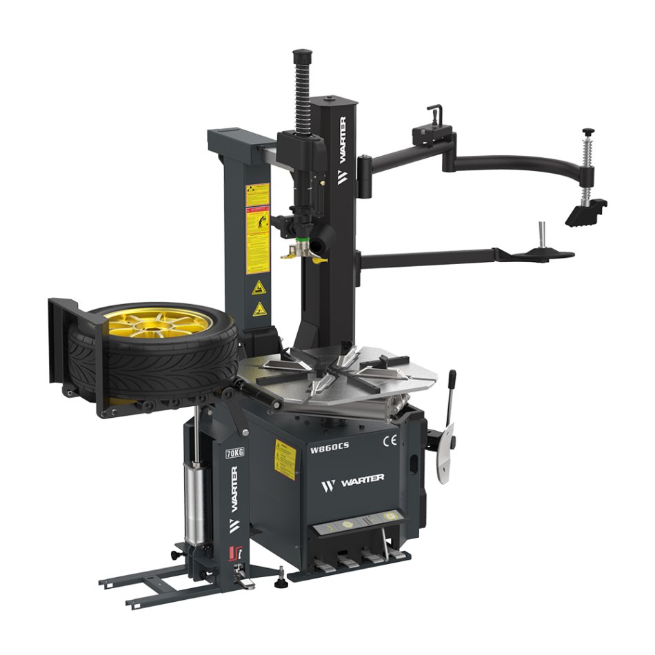 WARTER Reifenmontiermaschine 380V W860CS mit Reifenheber JWL70 & Wuchtmaschine W610M | Reifenservice SET