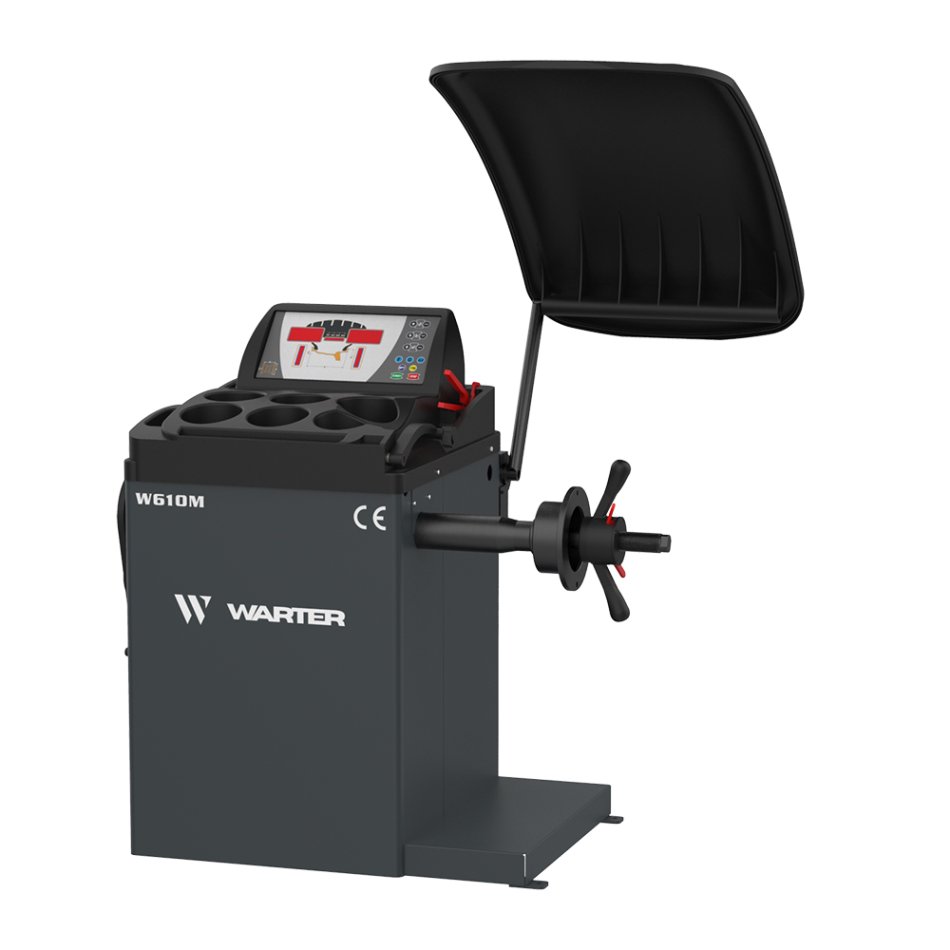 WARTER Reifenmontiermaschine 380V W860CS mit Reifenheber JWL70 & Wuchtmaschine W610M | Reifenservice SET