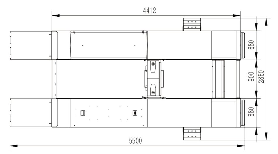 RETTER L67S Auffahrscherenhebebühne 4.0 t - Überflur, Scherenhebebühne mit Achs Freiheber, Profi Scherenhebebühne mit integriertem Achsfreiheber 4T