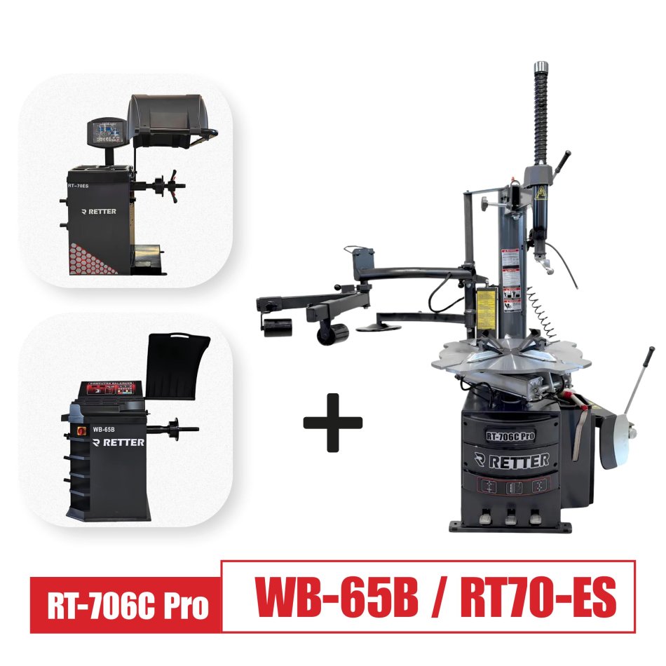 RETTER Profi Reifenmontiermaschine 380V RT-706C Pro mit Booster System und Hilfsarm