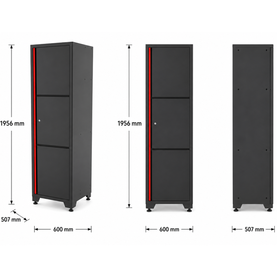 1‐türiger Stehschrank Modul für Schranksystem - 600 x 507 x 1956 mm | RETTER - RT01Y8008