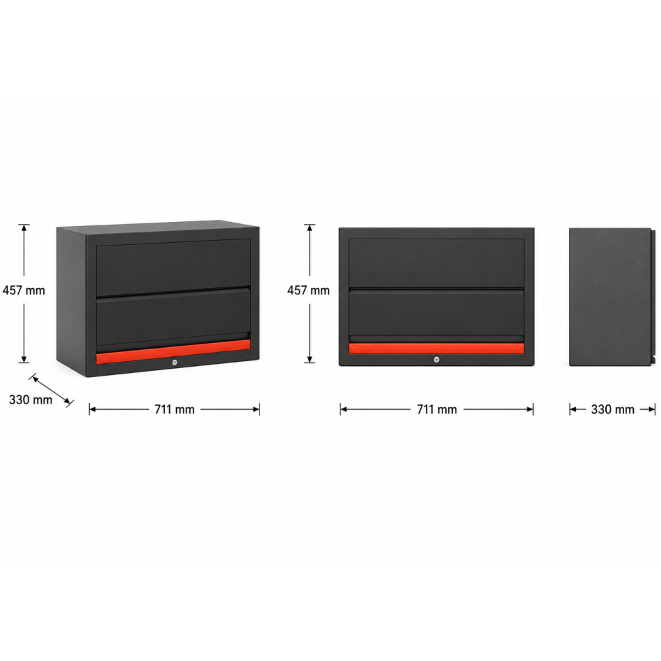1‐türiger Wandschrank Modul für Schranksystem - 711 x 330 x 457 mm | RETTER - RT01Y9237