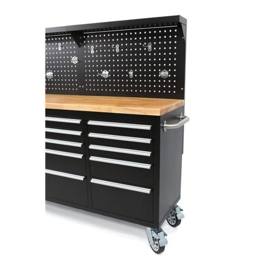 Werkzeugwagen - Werkbank - 214 cm - 180 Kg - 10 Schubladen