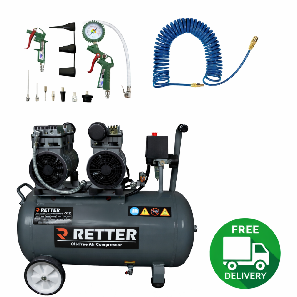 Flüster Kompressor Silent Kompressor öl frei 50 L 2PS