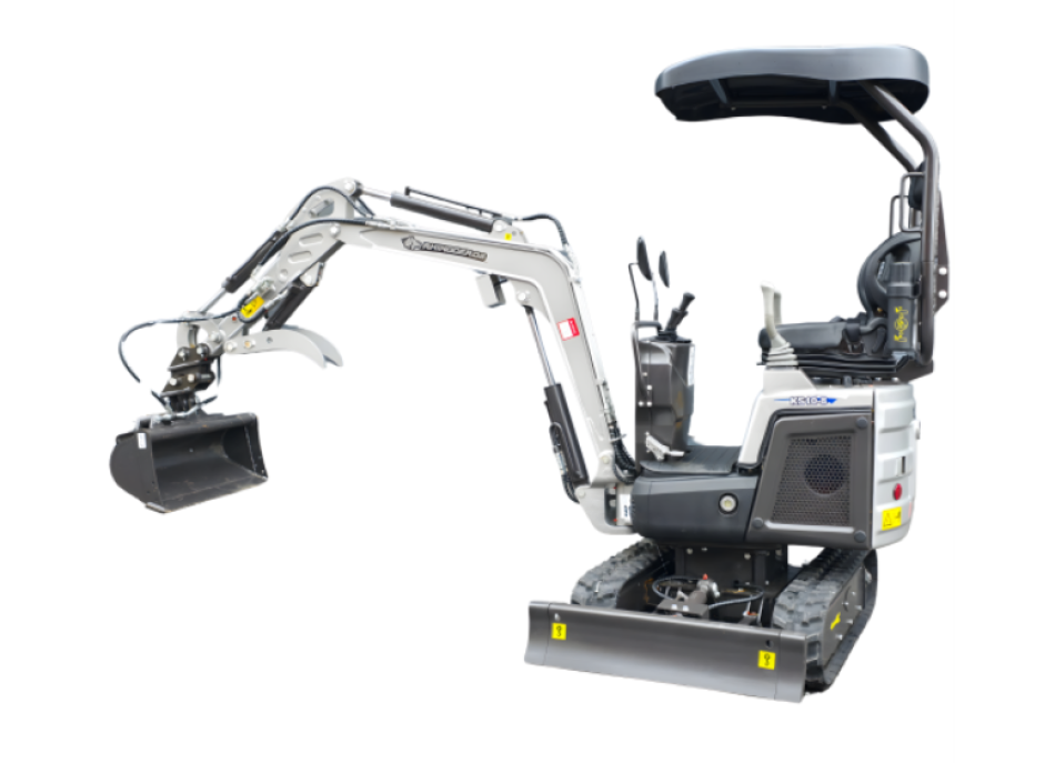 Bundle KS10-8 Austria Edition Minibagger 1.000 kg + Universal N15 Tieflader Anhänger 1.500 kg