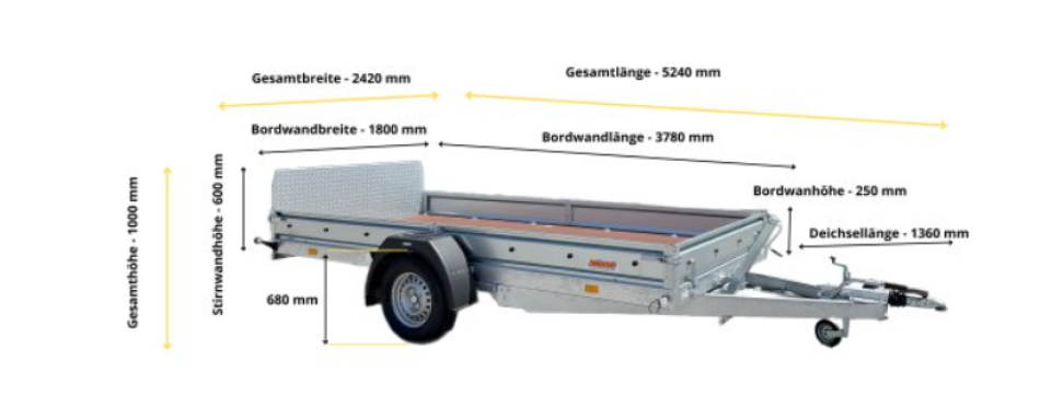 Anhänger- & Minidumper Bundle Universal N15 1500 kg Tieflader + XN800 Profiline Raupendumper Hochentladung