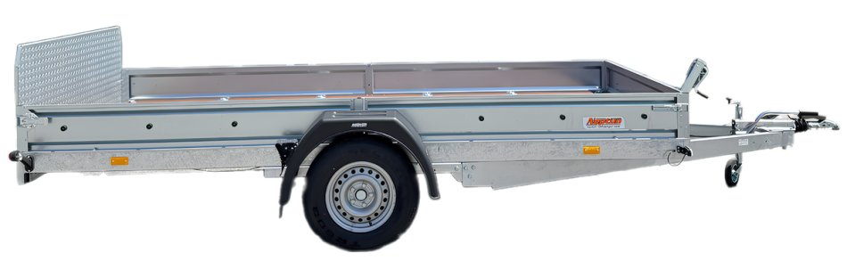 Universal Anhänger - Einachs Tieflader 1500kg zum Transport von Maschinen, Quads oder Schneescootern