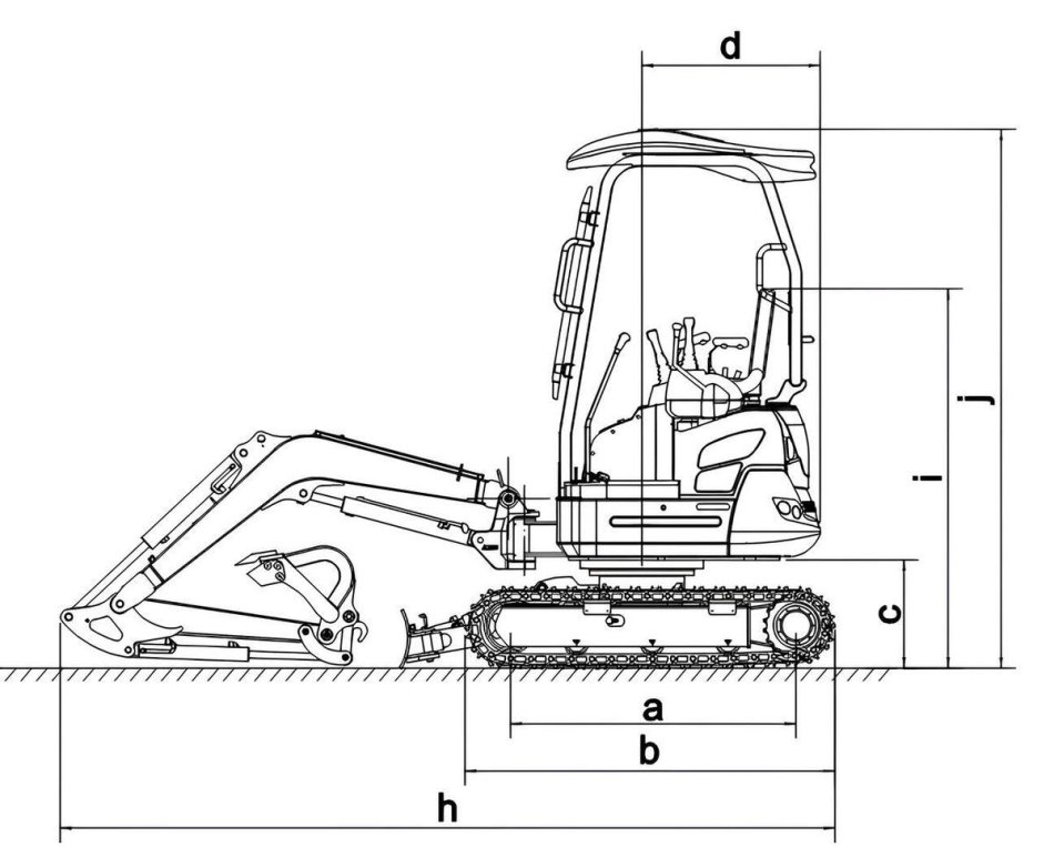 Rhinoceros XN18L Diesel Minibagger - Kubota Motor 14 PS