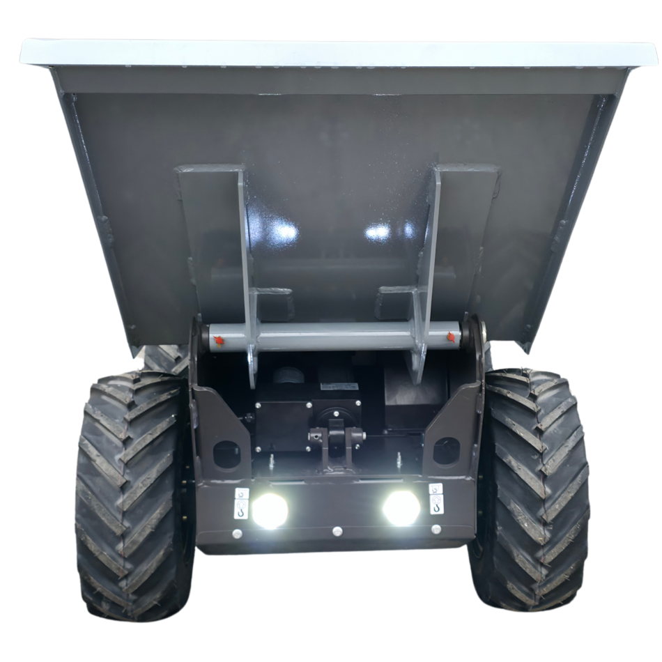 AGROX Elektro-Allrad-Dumper 500kg, Lithium-Akku und hydraulische Knicklenkung