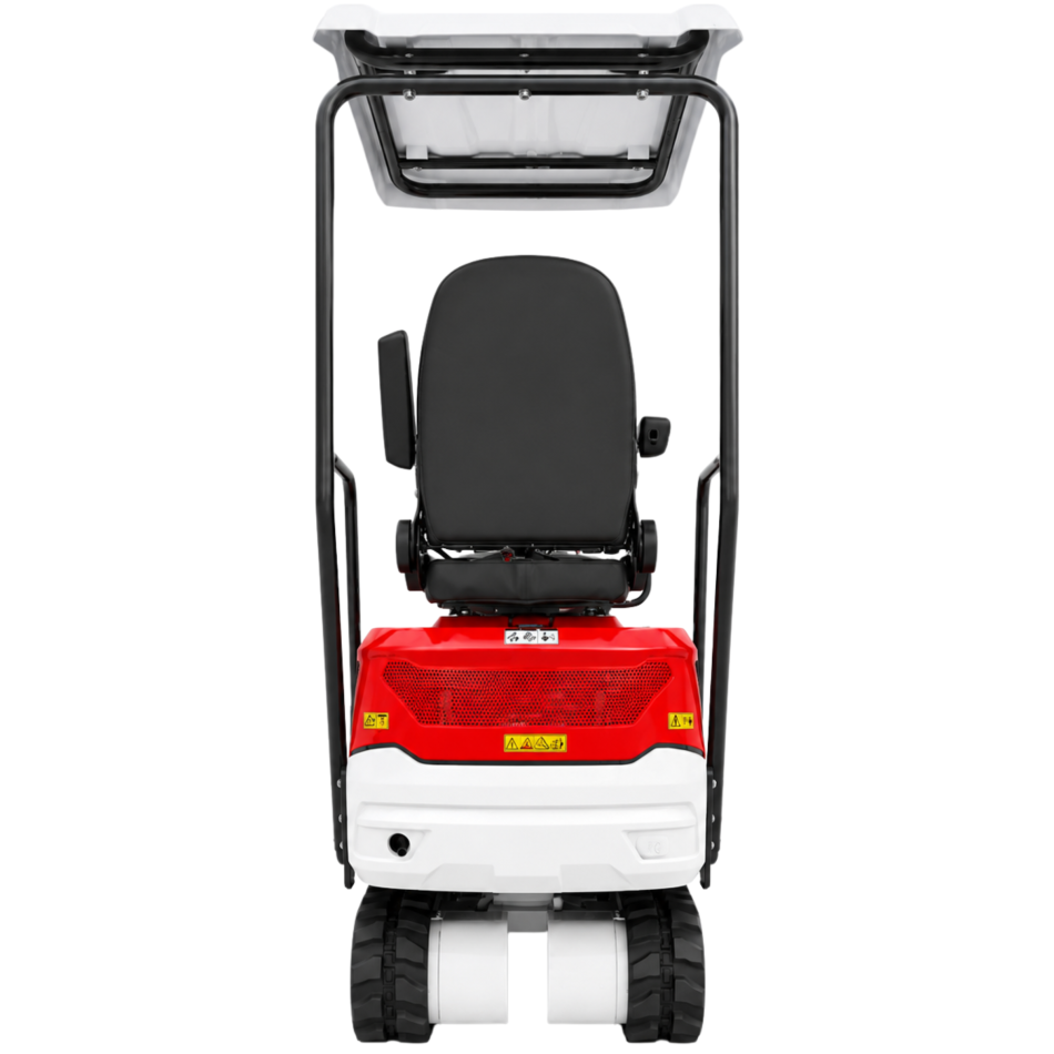 AGROX Austria Edition X-06 Benzin-Minibagger 640 kg mit Schaufelpaket – kompakter Kettenbagger mit Loncin G300FA Motor, Schutzdach