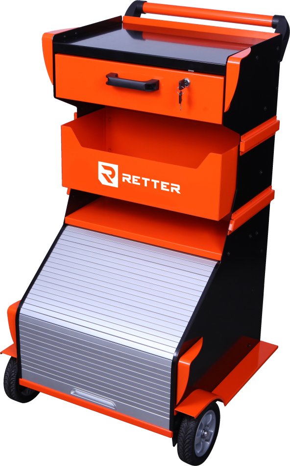 Diagnosewagen mit Rollladenklappe - RT-403 Multifunktionswagen RETTER | Universal-Laptopwagen fahrbar