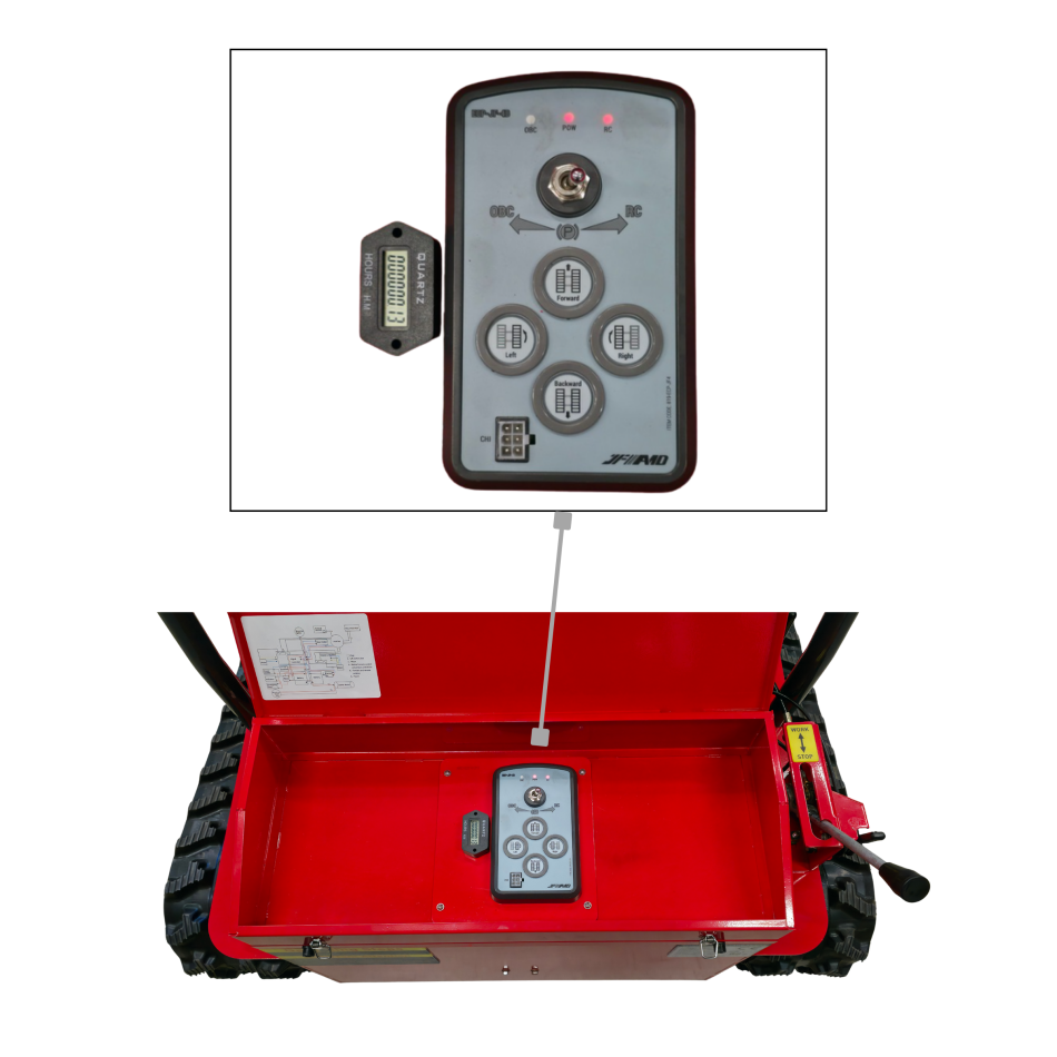 AMD-R100 Ferngesteuerter Diesel-Rasenmäher mit Raupenantrieb – 1000 mm Schnittbreite