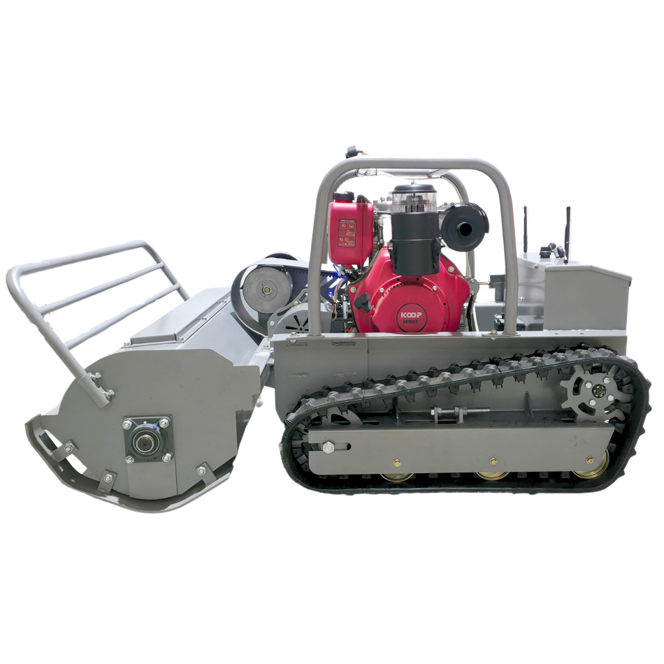 AMD-R120 Ferngesteuerter Diesel-Rasenmäher mit Raupenantrieb – 1200 mm Schnittbreite