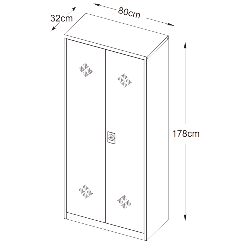 RETTER Stabiler Aufbewahrungsschrank 920 x 420 x 1950 mm - Werkstattschrank