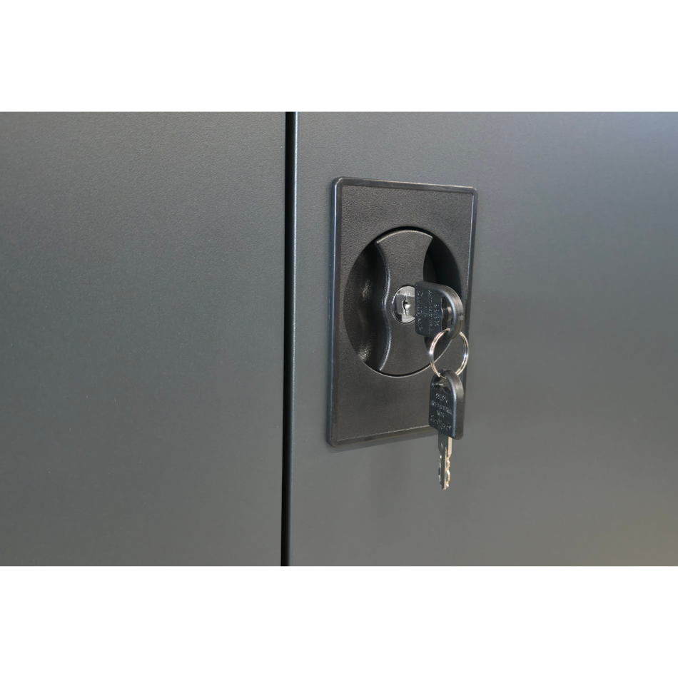 RETTER Stabiler Aufbewahrungsschrank 920 x 420 x 1950 mm - Werkstattschrank