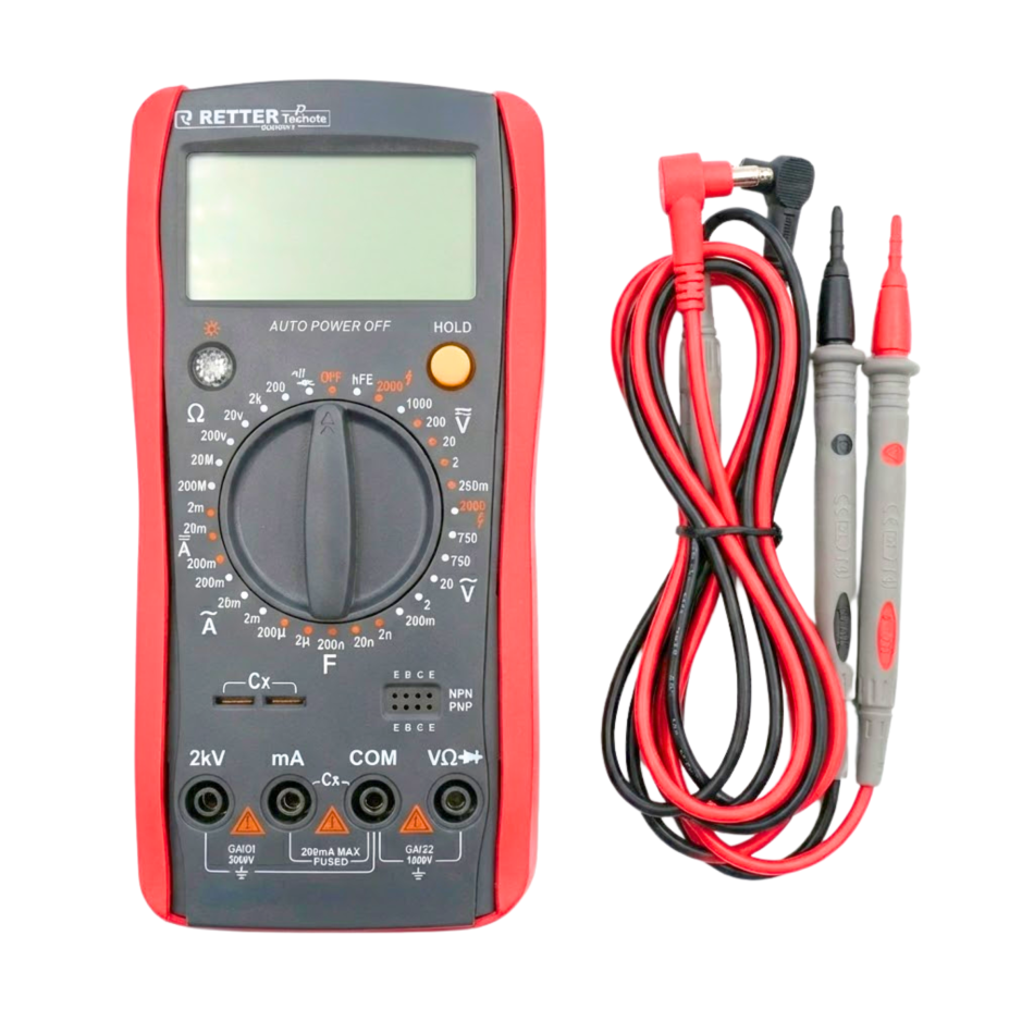 RETTER Technic Digital-Multimeter – Universal-Messgerät mit 2kV Hochspannungsmessung