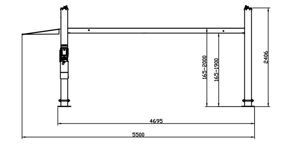 DOPPEL 4 Säulen Hebebühne 4.000 kg