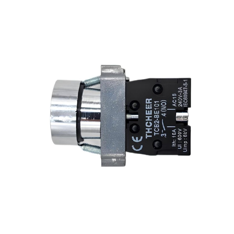 Druckschalter für Scherenbühne – Selbst-Rückstellend, Pilzkopf, 22 mm