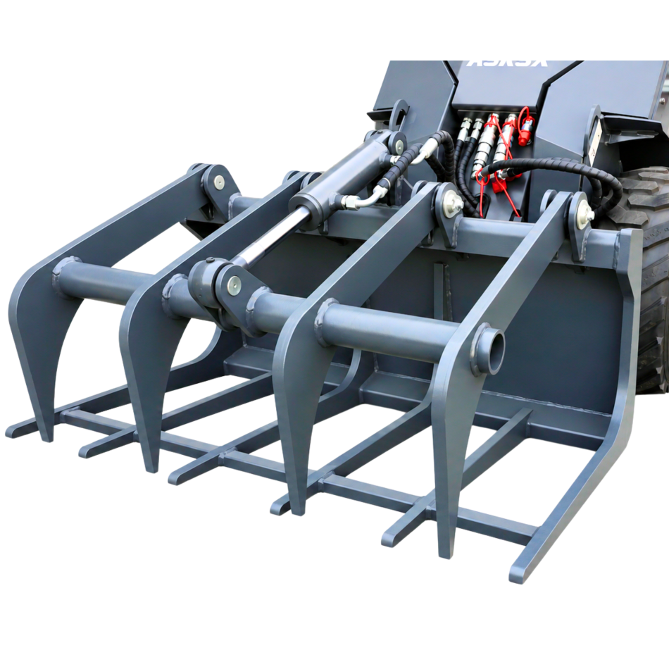 Holzgreifer hydraulisch für Kompaktlader - AGROX Hoflader Greifer Anbaugerät L480S - L360S