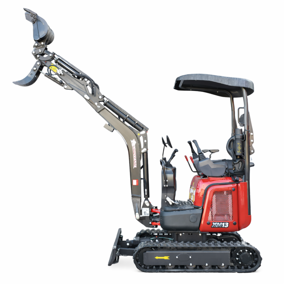 Rhinoceros XN13 Pro Diesel 1.3 t Minibagger - 14 PS, 3 Zylinder mit Kubota D722 Dieselmotor und Lastdruck-Meldesystem