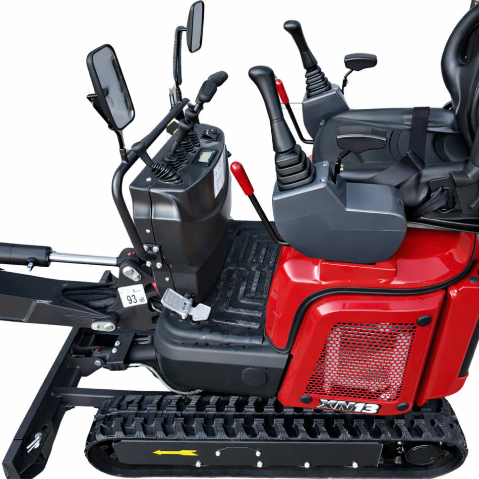 Rhinoceros XN13 Pro Diesel 1.3 t Minibagger - 14 PS, 3 Zylinder mit Kubota D722 Dieselmotor und Lastdruck-Meldesystem