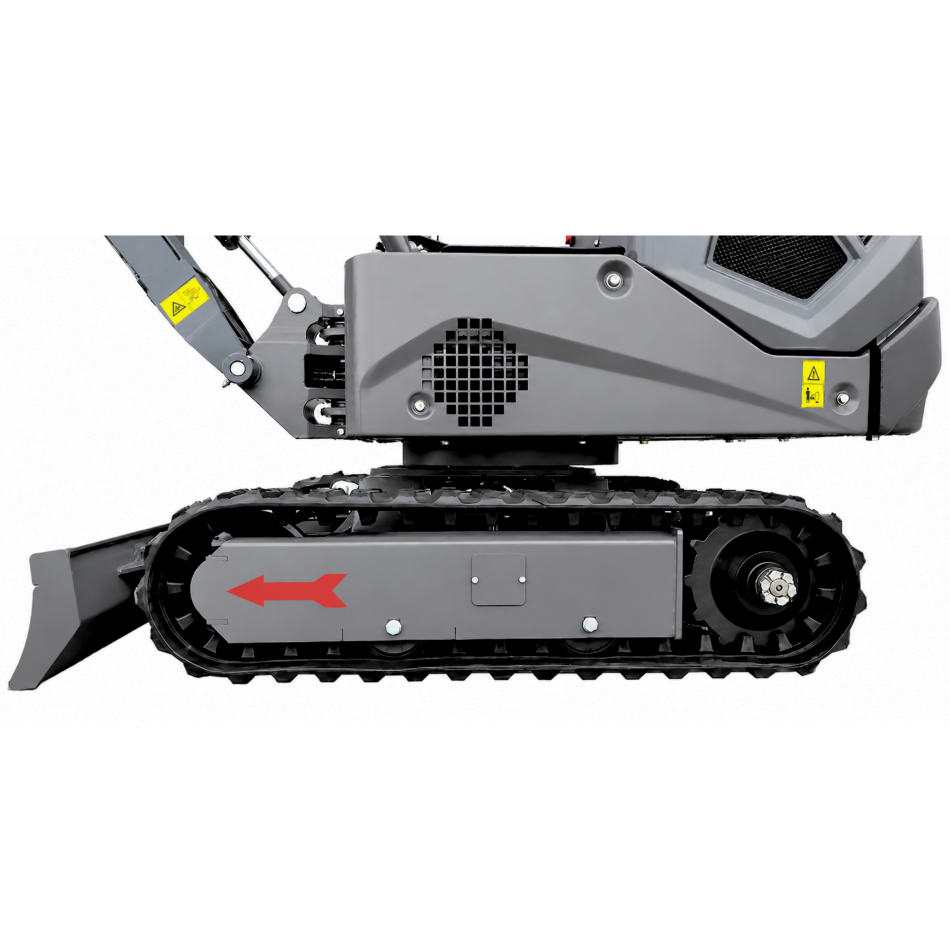 NEU Mini-Bagger AGROX OX-12 - 10 PS, 1 Zylinder KOOP Motor inkl. Schaufelpaket - 380 mm, Schnellwechsler, Hydraulischen Daumen Greifer
