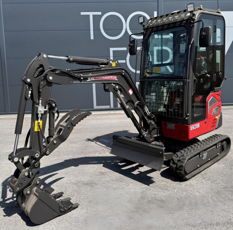 Rhinoceros XN20B Diesel Minibagger mit Kabine und Kubota Motor 18 PS - 3 Zylinder