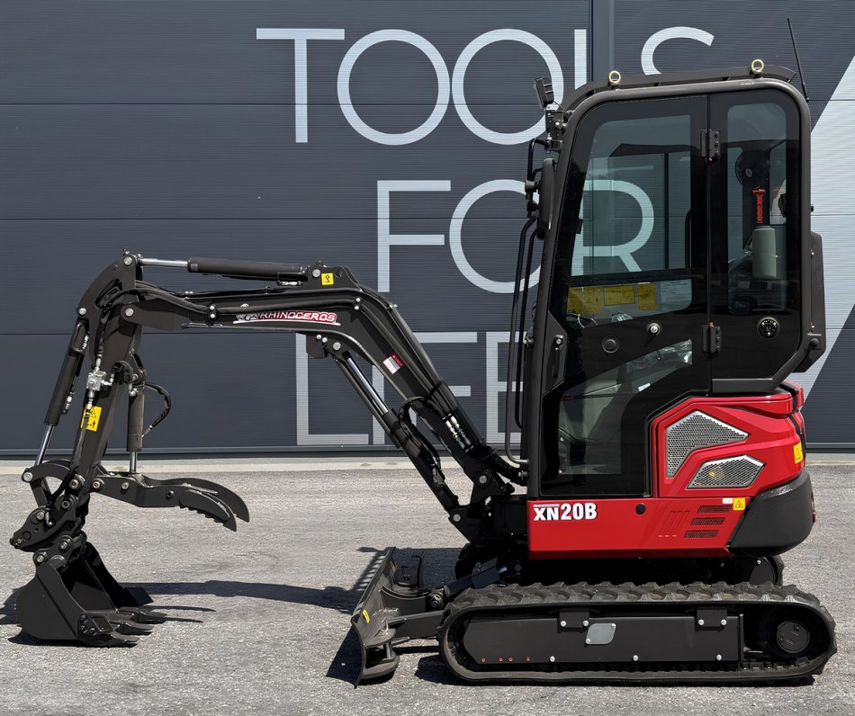 Rhinoceros XN20B Diesel Minibagger mit Kabine und Kubota Motor 18 PS - 3 Zylinder