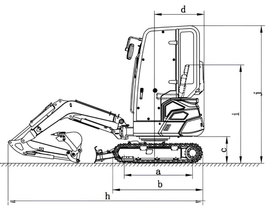 Rhinoceros XN20B Diesel Minibagger mit Kabine und Kubota Motor 18 PS - 3 Zylinder