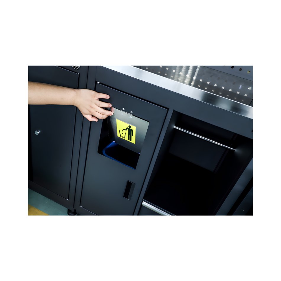 Mülleimer mit Papierhalter Modul für Schranksystem RTX5000 - 680 x 700 x 910 mm | RETTER RTX-5000