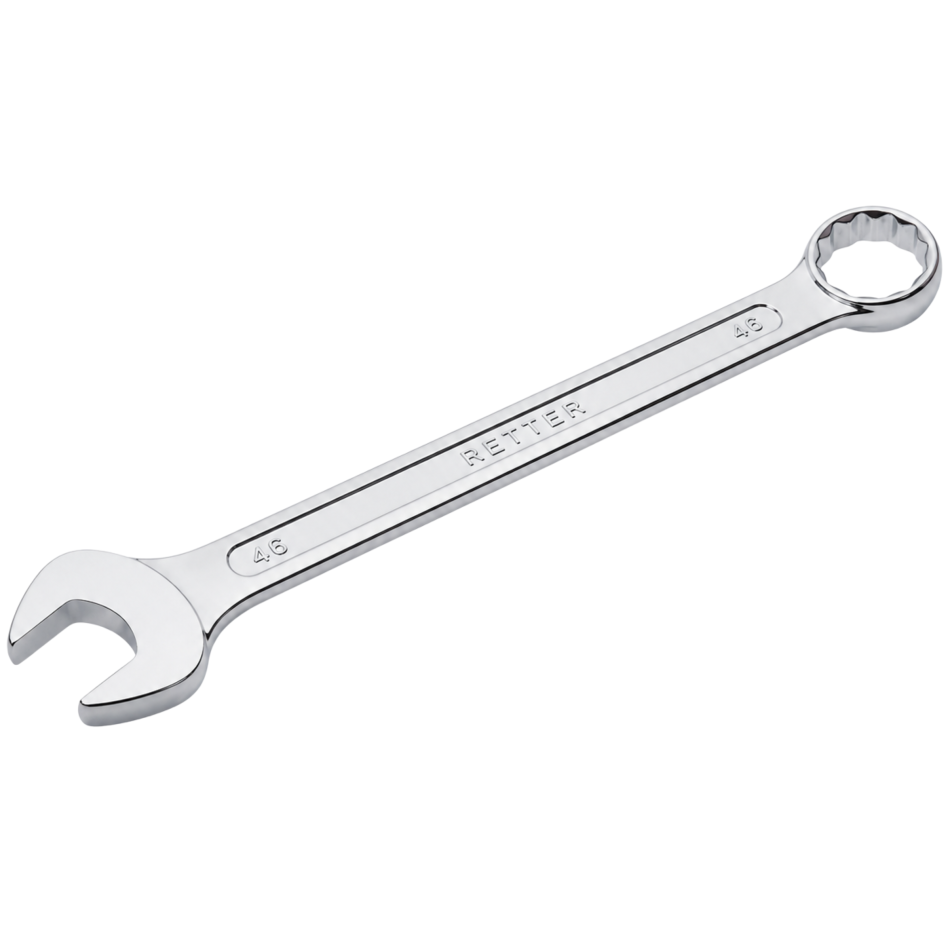 RETTER 46 mm Ring-Maulschlüssel Cr-V verchromt, schlank – 520 mm - RT-H05C046