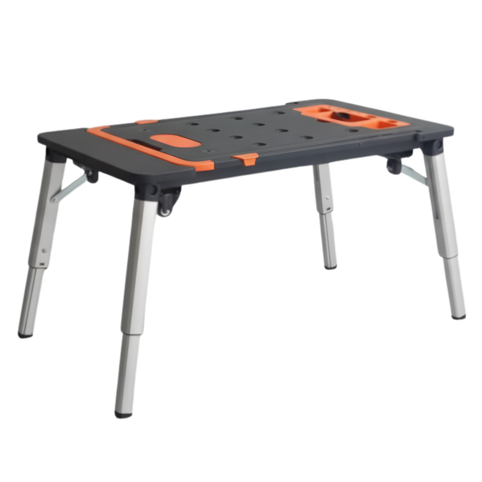 RETTER 7-in-1 Multifunktions-Werkbank,Transportwagen, klappbar, Mobil und höhenverstellbar- bis 250 kg Tragkraft