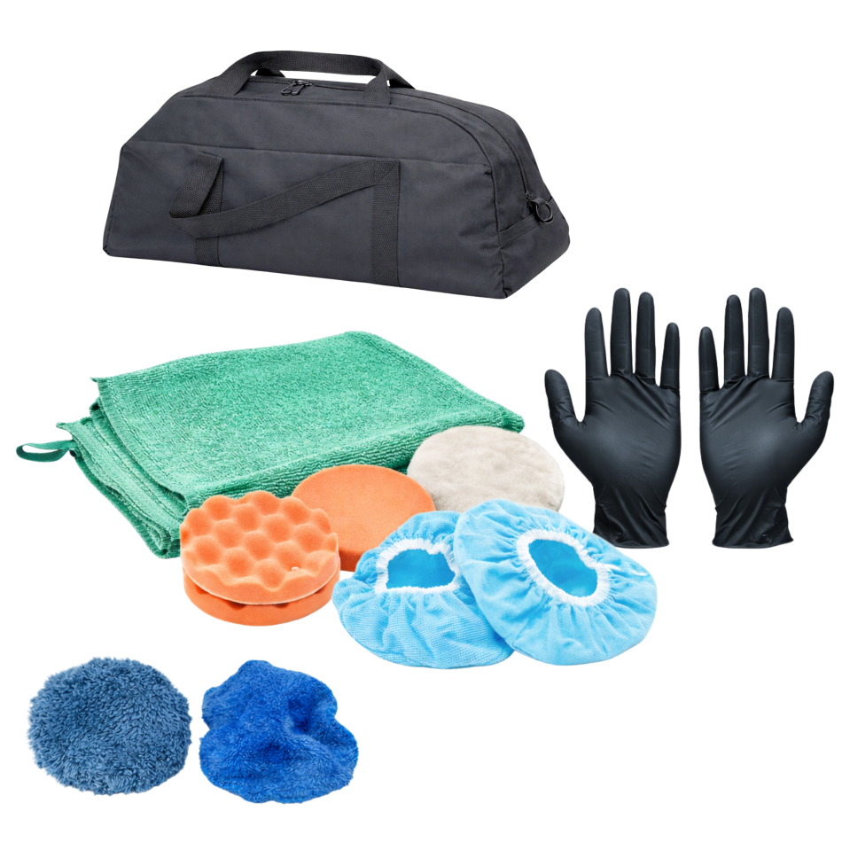 RETTER 12V Akku Exzenter Poliermaschine 150mm 6-Stufen inkl. Zubehör Set