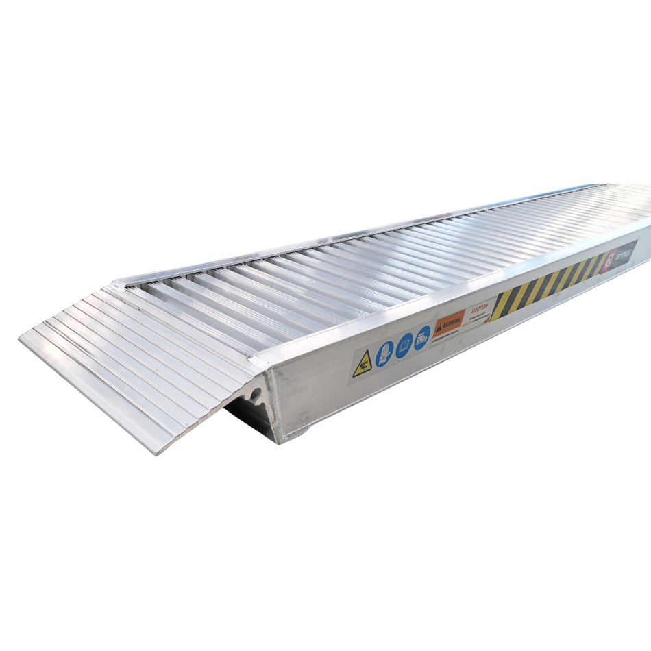 RETTER Premium Alu Auffahrrampe 250 cm - 2800 kg Tragkraft Schwerlast Verladerampe für Baumaschinen, ATVs & Anhänger - RTY9343