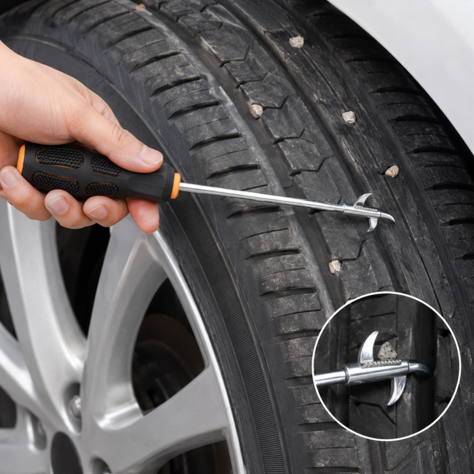RETTER Auto-Reinigungsset 25-teilig mit Aufbewahrungsbox – Innen- & Außenpflege, Mikrofasertücher, Bürsten, Schwamm, Pads & Reinigungstabletten