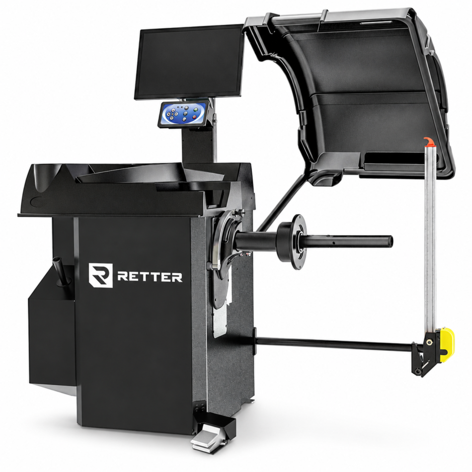 RETTER CB76P Wuchtmaschine mit Laseranzeige, LED-Beleuchtung, automatischer Messung und Motorradmodus