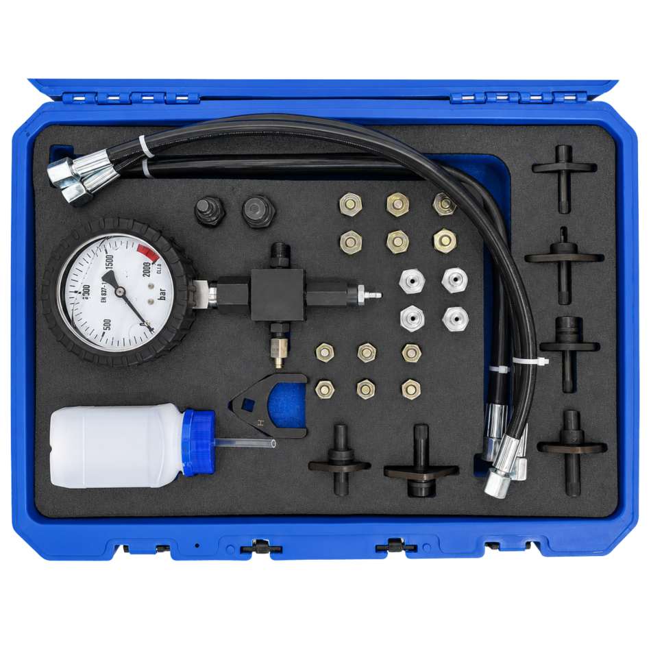 RETTER Diesel-Hochdruckprüfgerät mit Manometer und Adapter-Satz