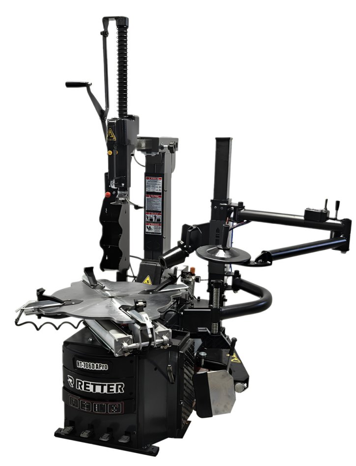 Montiermaschine RT-706D Pro mit Booster System, 2 Geschwindigkeiten und Felgenspannung bis 28 Zoll inkl. Luftbooster | RETTER